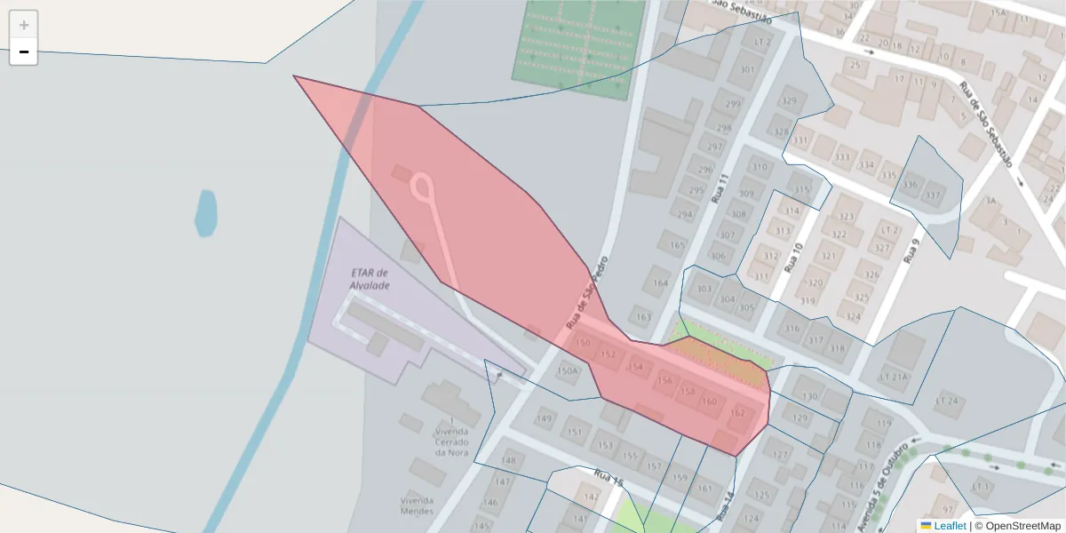 Mapa detalhado do código postal 7565-026 com limites, códigos postais vizinhos e agências dos correios