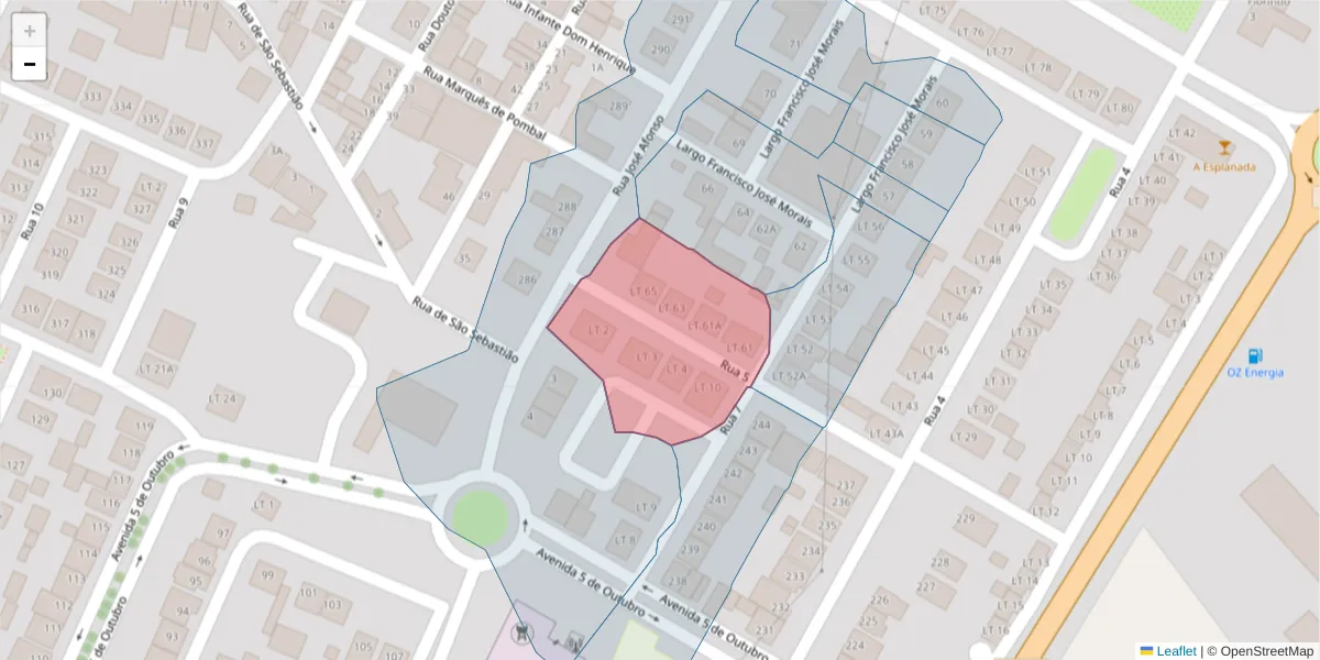 Mapa detalhado do código postal 7565-078 com limites, códigos postais vizinhos e agências dos correios