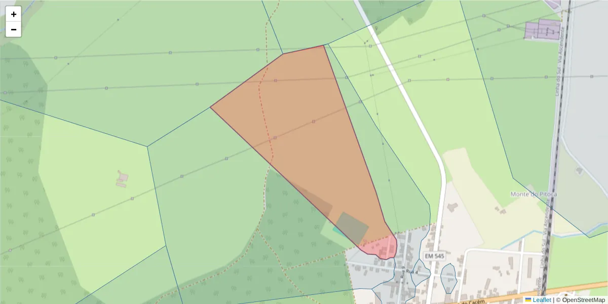 Mapa detalhado do código postal 7565-202 com limites, códigos postais vizinhos e agências dos correios