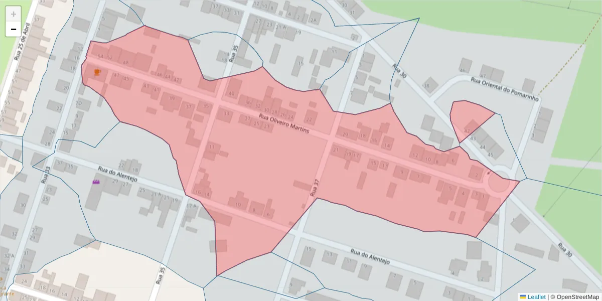 Mapa detalhado do código postal 7565-231 com limites, códigos postais vizinhos e agências dos correios