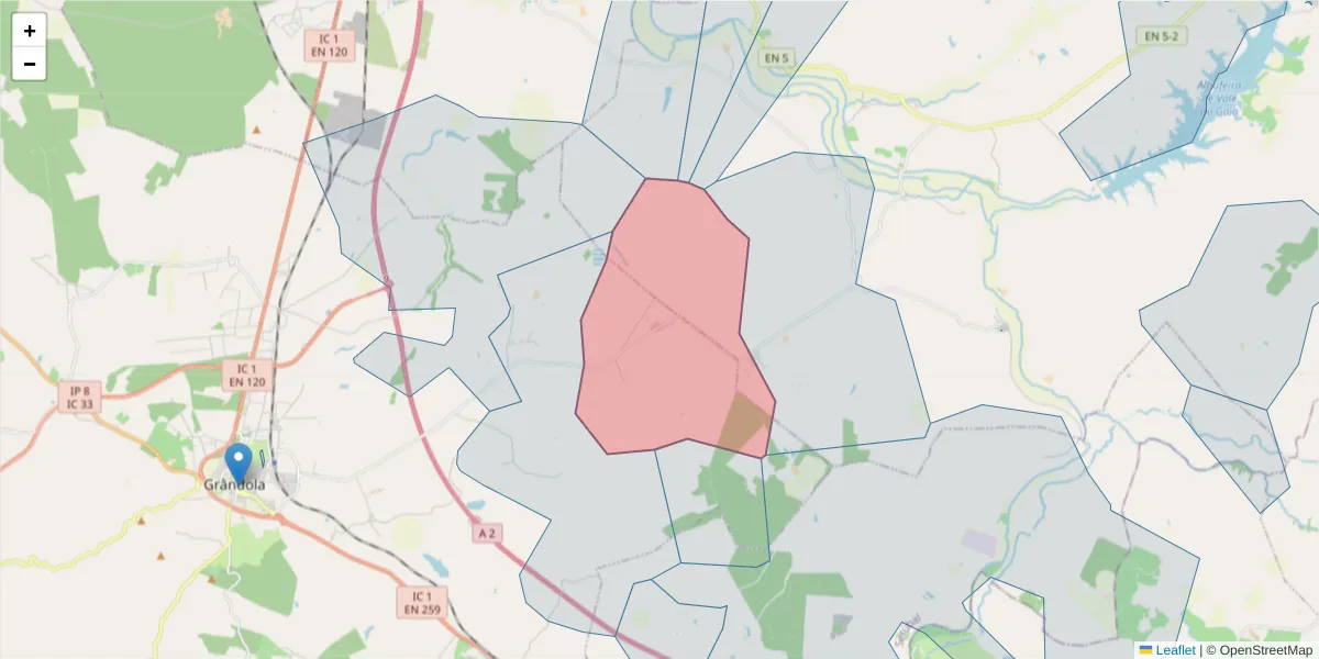 Mapa detalhado do código postal 7570-101 com limites, códigos postais vizinhos e agências dos correios
