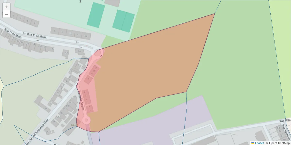 Mapa detalhado do código postal 7570-114 com limites, códigos postais vizinhos e agências dos correios