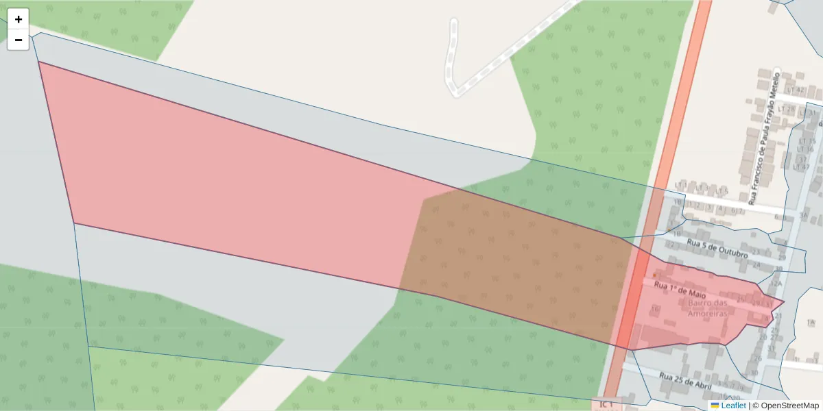Mapa detalhado do código postal 7570-150 com limites, códigos postais vizinhos e agências dos correios
