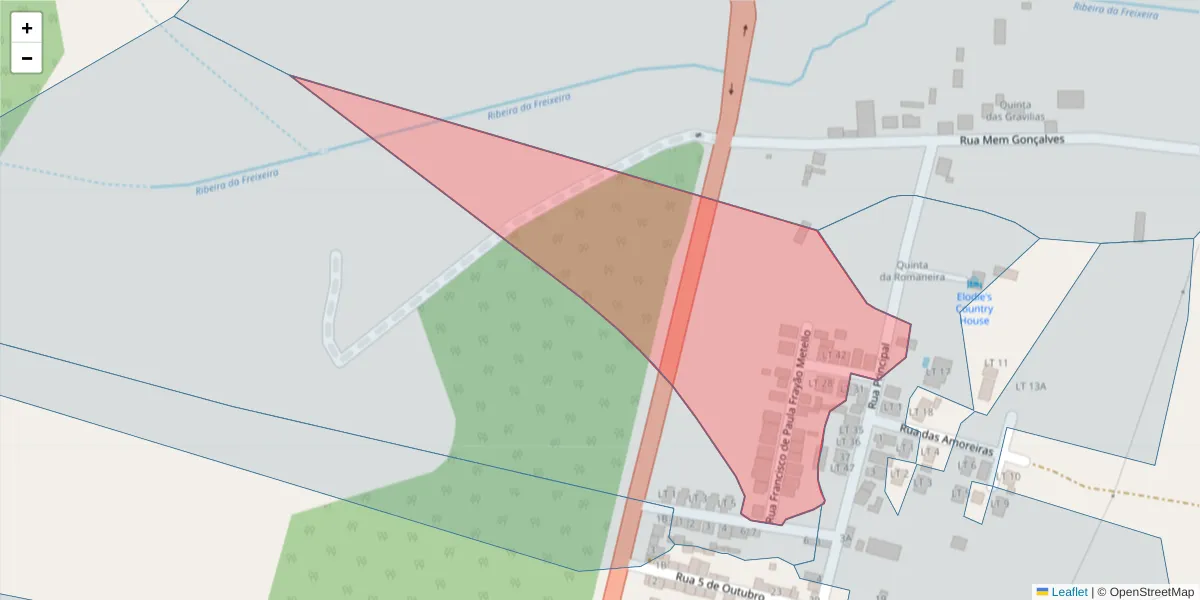 Mapa detalhado do código postal 7570-173 com limites, códigos postais vizinhos e agências dos correios