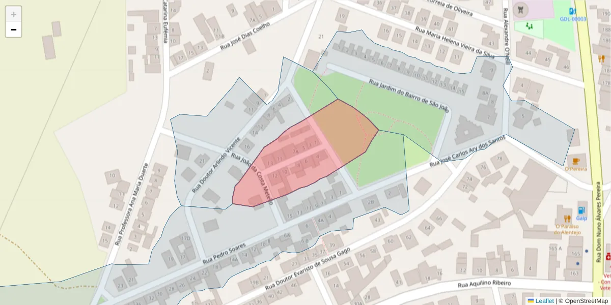 Mapa detalhado do código postal 7570-193 com limites, códigos postais vizinhos e agências dos correios