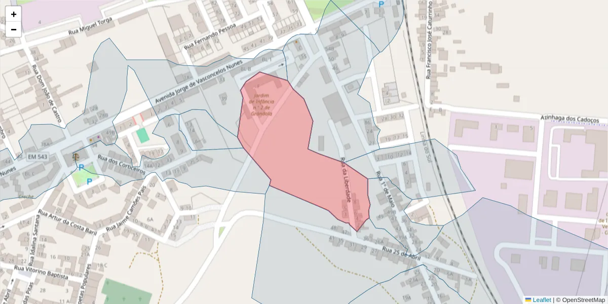 Mapa detalhado do código postal 7570-214 com limites, códigos postais vizinhos e agências dos correios