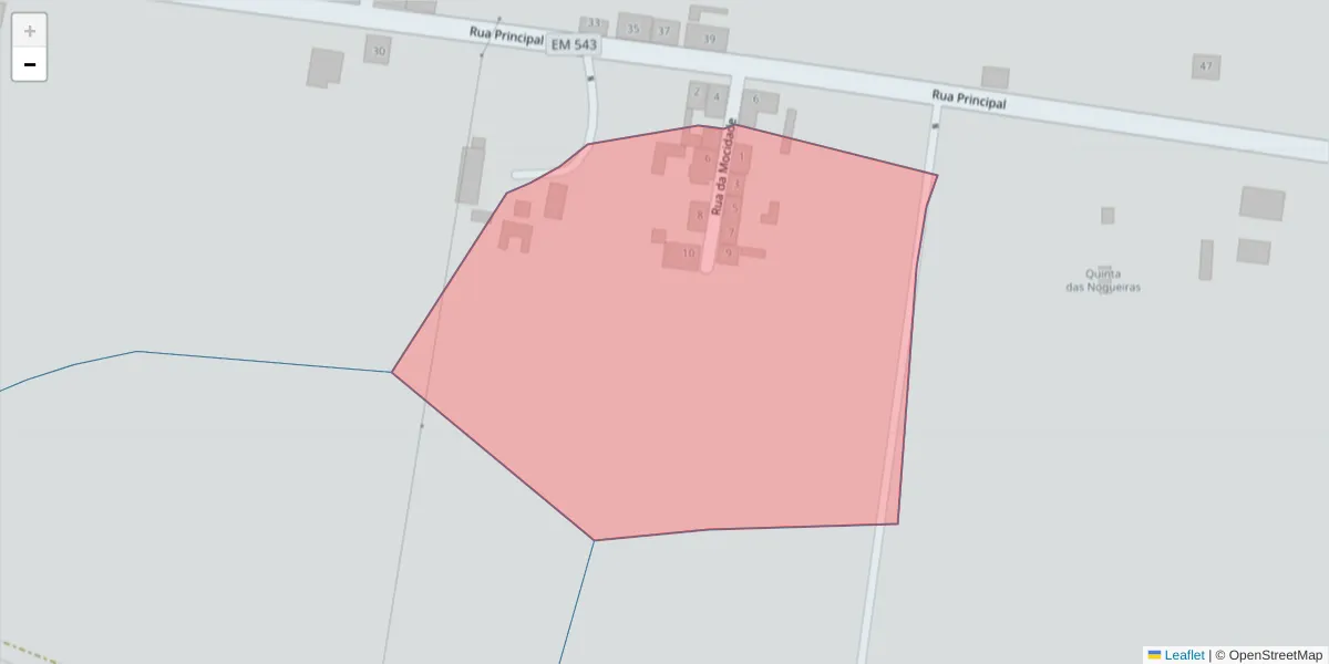 Mapa detalhado do código postal 7570-220 com limites, códigos postais vizinhos e agências dos correios