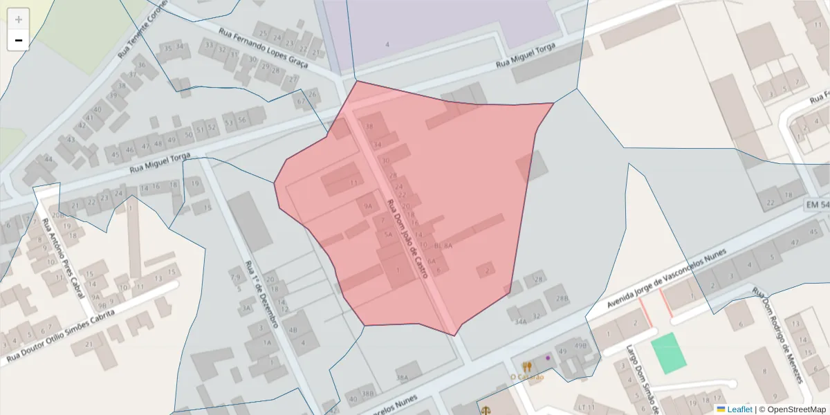 Mapa detalhado do código postal 7570-237 com limites, códigos postais vizinhos e agências dos correios