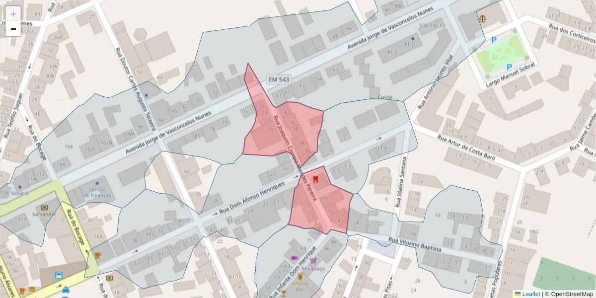 Mapa detalhado do código postal 7570-276 com limites, códigos postais vizinhos e agências dos correios