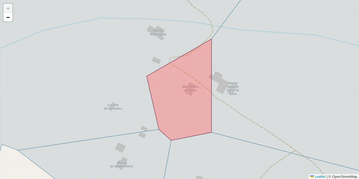 Mapa detalhado do código postal 7570-403 com limites, códigos postais vizinhos e agências dos correios