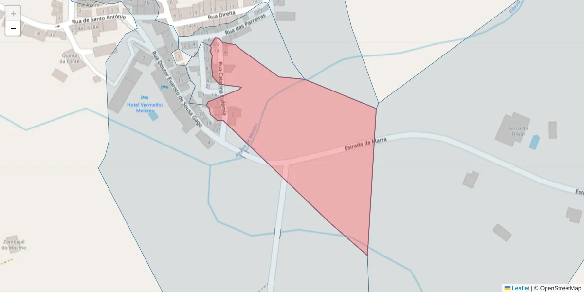 Mapa detalhado do código postal 7570-618 com limites, códigos postais vizinhos e agências dos correios