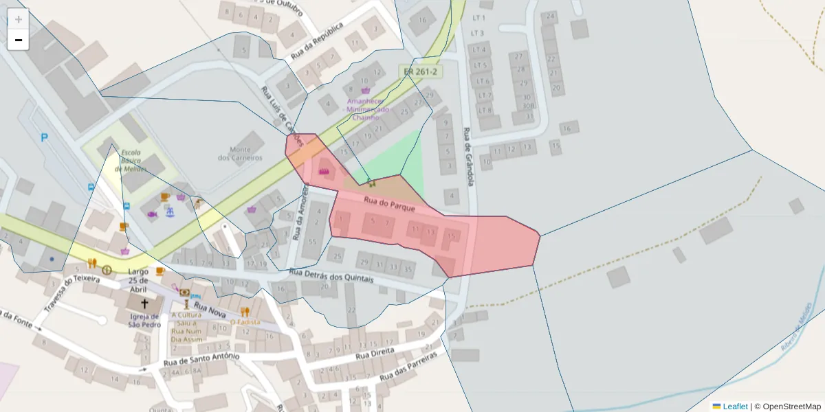 Mapa detalhado do código postal 7570-633 com limites, códigos postais vizinhos e agências dos correios