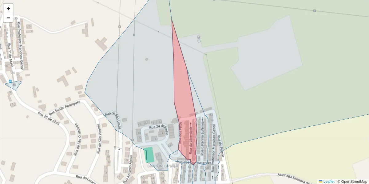 Mapa detalhado do código postal 7580-042 com limites, códigos postais vizinhos e agências dos correios