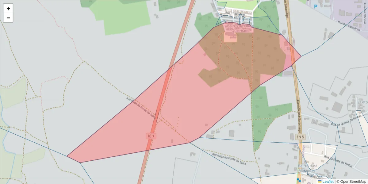 Mapa detalhado do código postal 7580-063 com limites, códigos postais vizinhos e agências dos correios