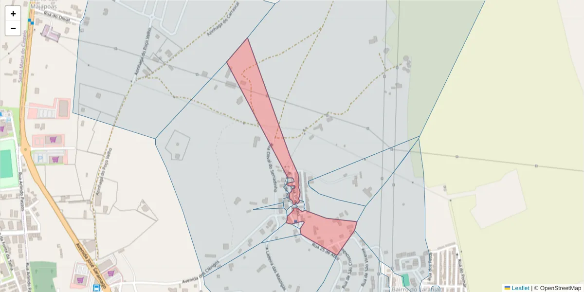 Mapa detalhado do código postal 7580-067 com limites, códigos postais vizinhos e agências dos correios