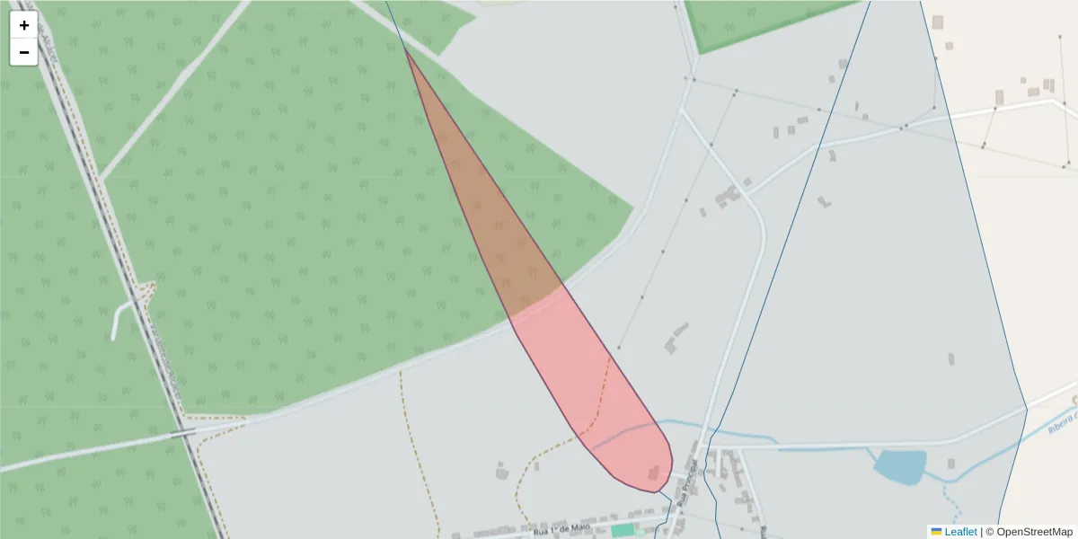 Mapa detalhado do código postal 7580-070 com limites, códigos postais vizinhos e agências dos correios