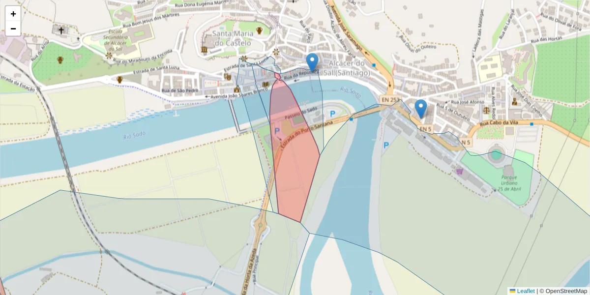 Mapa detalhado do código postal 7580-115 com limites, códigos postais vizinhos e agências dos correios