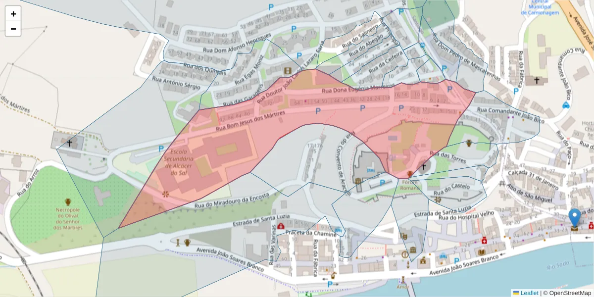 Mapa detalhado do código postal 7580-131 com limites, códigos postais vizinhos e agências dos correios