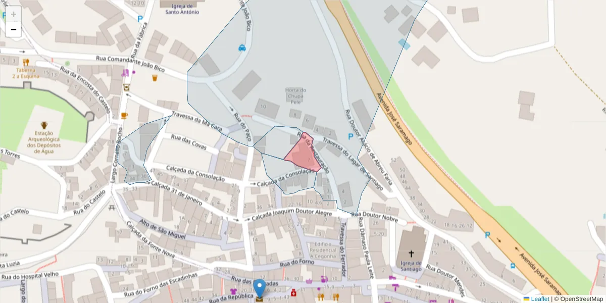 Mapa detalhado do código postal 7580-138 com limites, códigos postais vizinhos e agências dos correios