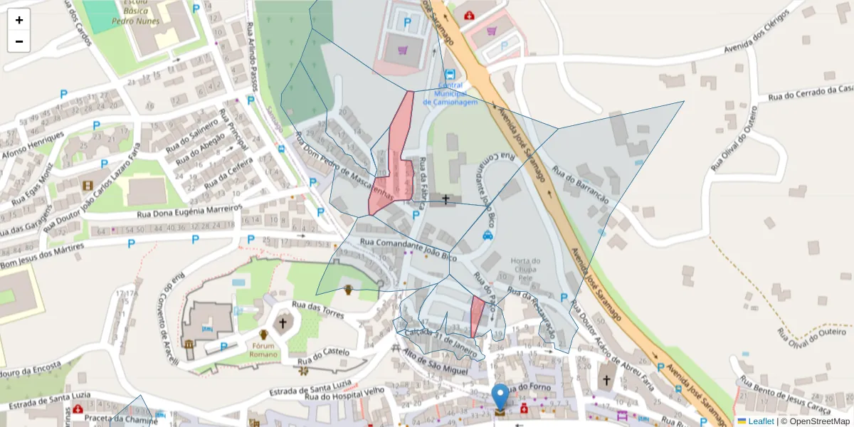 Mapa detalhado do código postal 7580-198 com limites, códigos postais vizinhos e agências dos correios