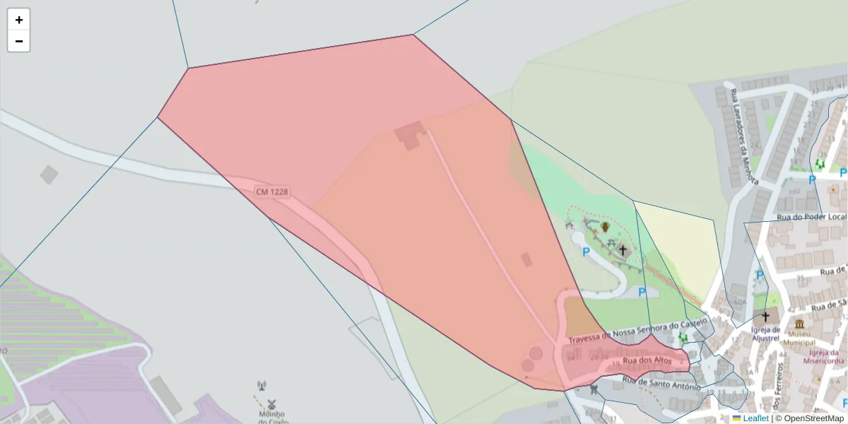 Mapa detalhado do código postal 7600-089 com limites, códigos postais vizinhos e agências dos correios