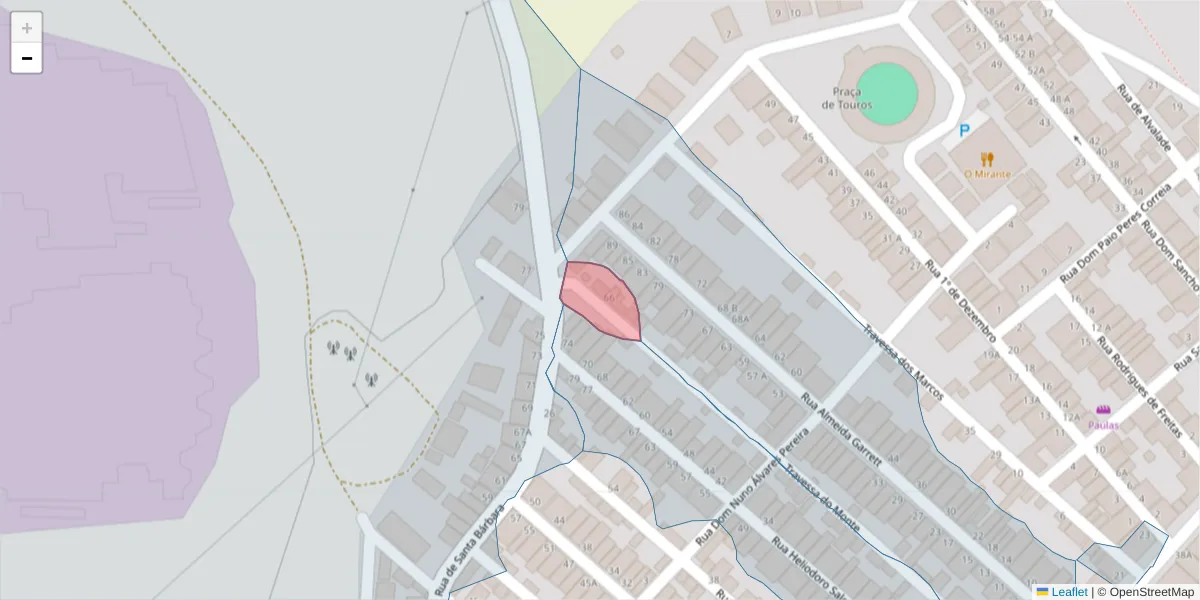 Mapa detalhado do código postal 7600-127 com limites, códigos postais vizinhos e agências dos correios