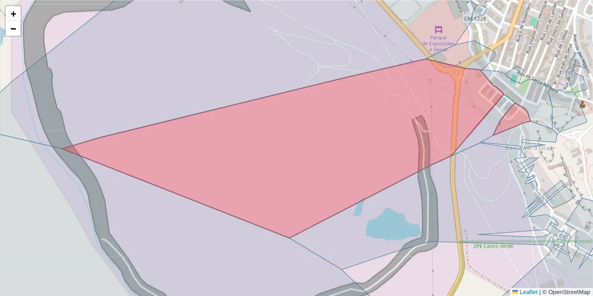 Mapa detalhado do código postal 7600-137 com limites, códigos postais vizinhos e agências dos correios