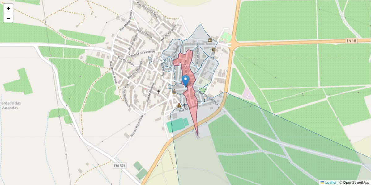 Mapa detalhado do código postal 7600-208 com limites, códigos postais vizinhos e agências dos correios