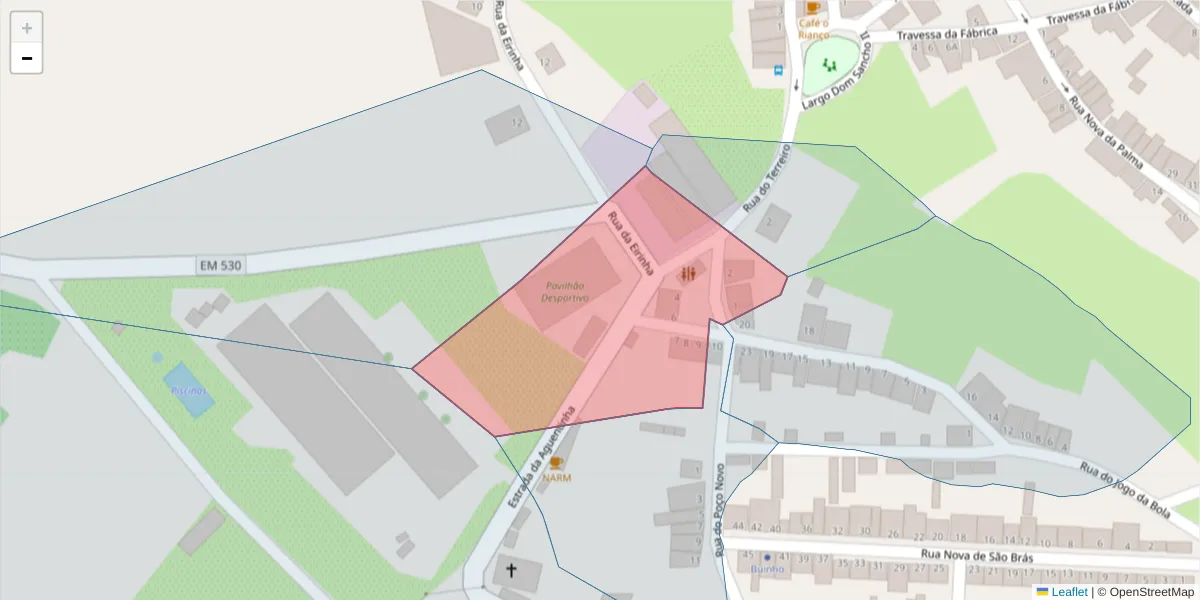 Mapa detalhado do código postal 7600-315 com limites, códigos postais vizinhos e agências dos correios