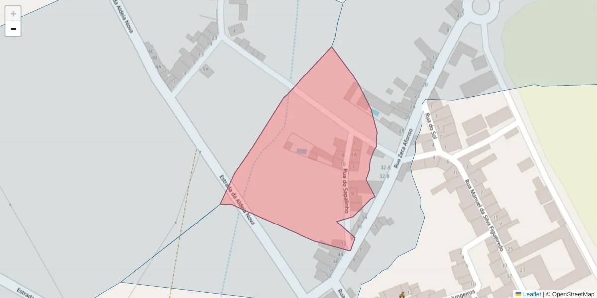 Mapa detalhado do código postal 7600-424 com limites, códigos postais vizinhos e agências dos correios