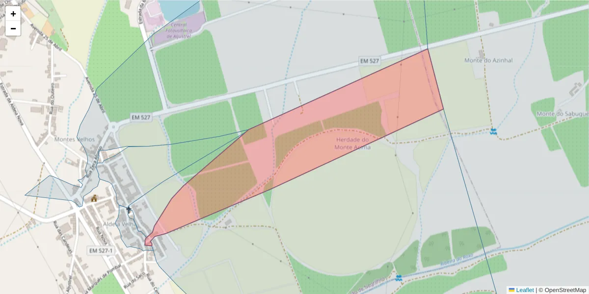 Mapa detalhado do código postal 7600-435 com limites, códigos postais vizinhos e agências dos correios