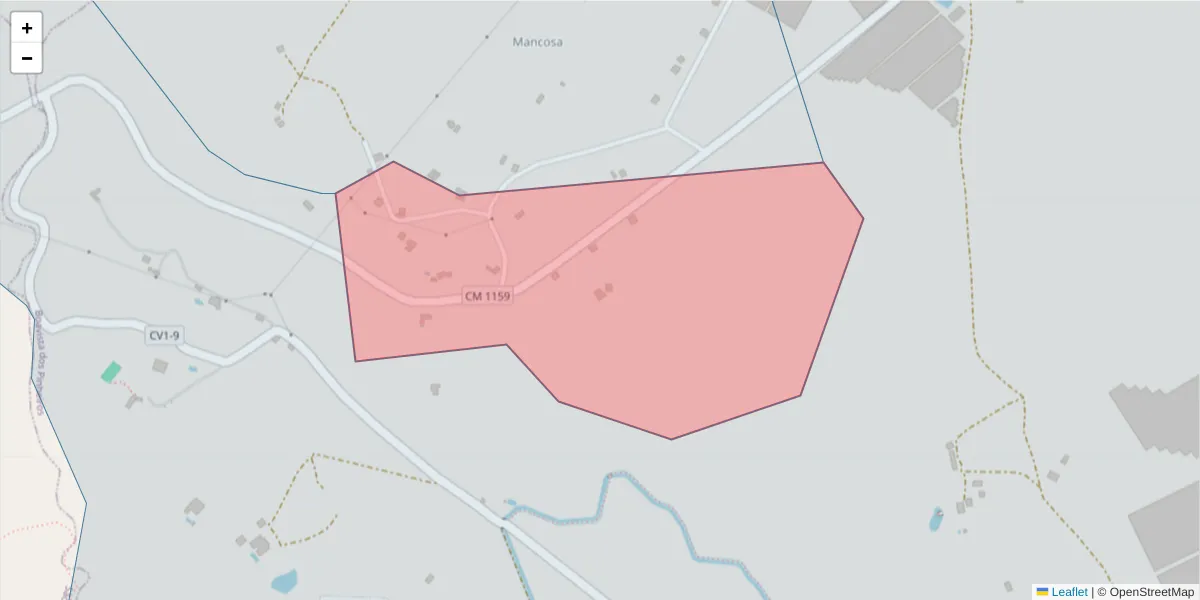 Mapa detalhado do código postal 7630-052 com limites, códigos postais vizinhos e agências dos correios