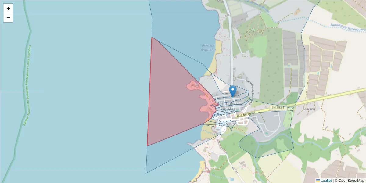 Mapa detalhado do código postal 7630-776 com limites, códigos postais vizinhos e agências dos correios