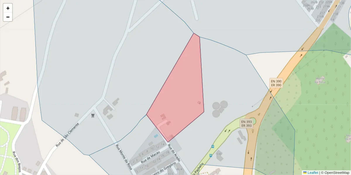 Mapa detalhado do código postal 7645-021 com limites, códigos postais vizinhos e agências dos correios
