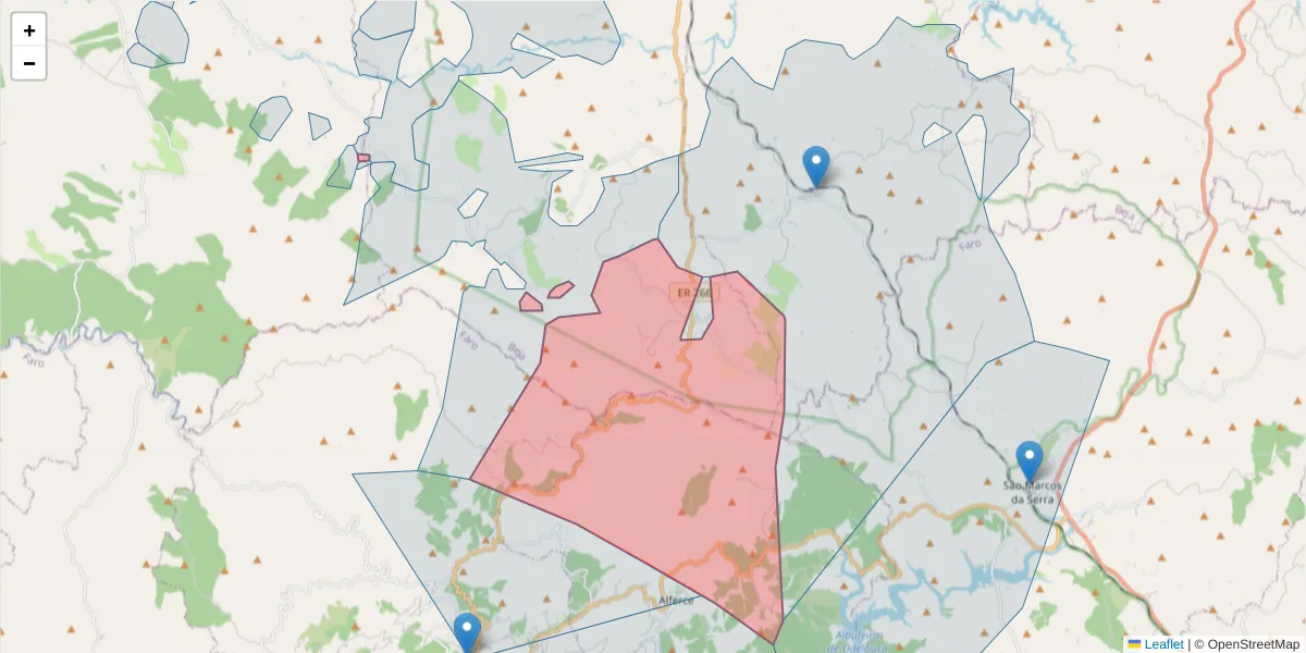 Mapa detalhado do código postal 7665-812 com limites, códigos postais vizinhos e agências dos correios