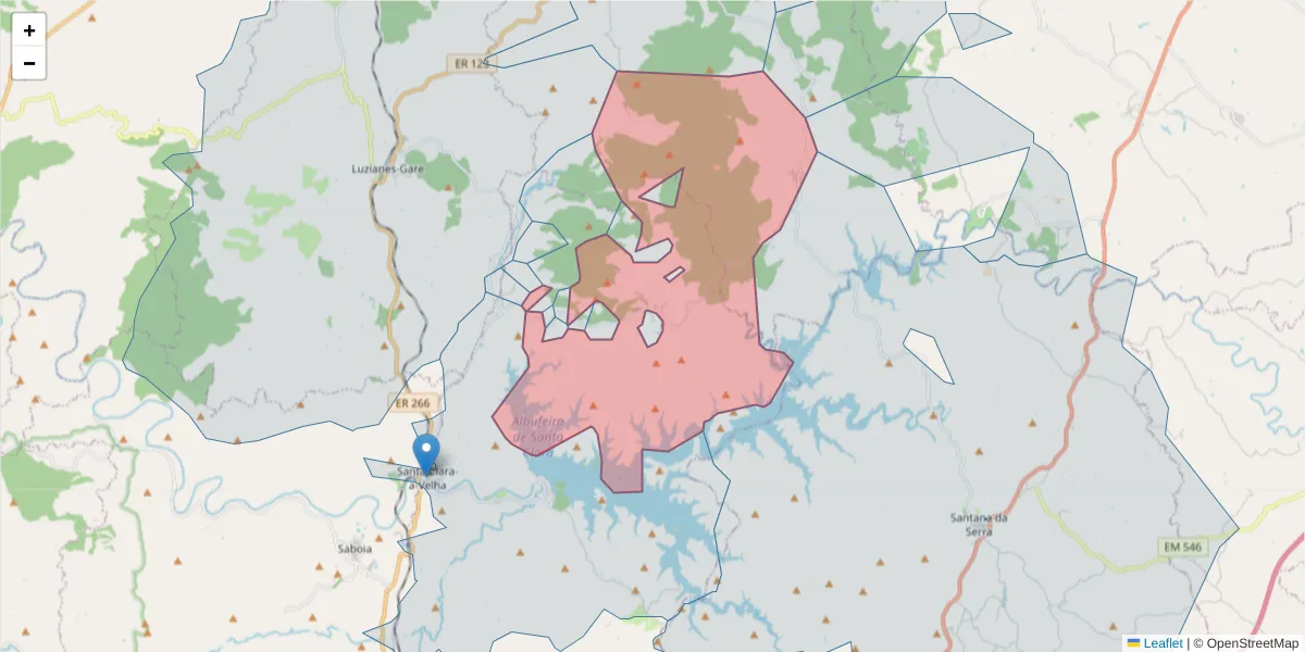 Mapa detalhado do código postal 7665-859 com limites, códigos postais vizinhos e agências dos correios