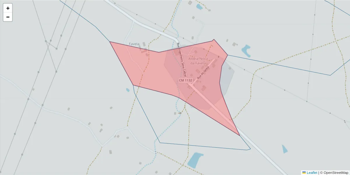 Mapa detalhado do código postal 7670-266 com limites, códigos postais vizinhos e agências dos correios