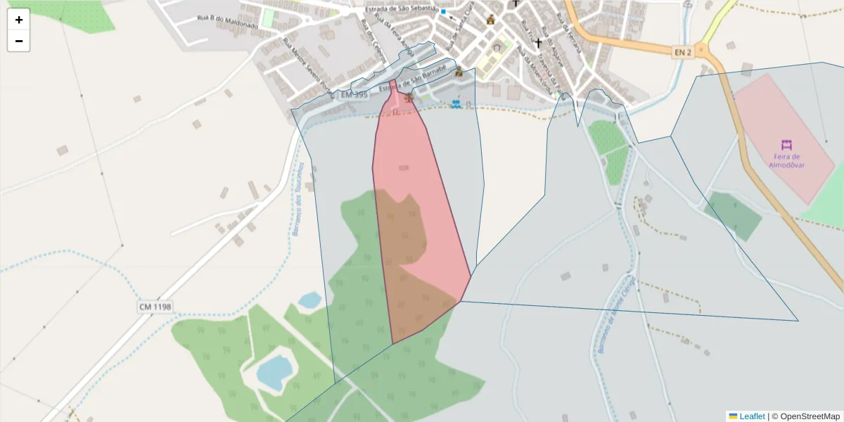 Mapa detalhado do código postal 7700-013 com limites, códigos postais vizinhos e agências dos correios
