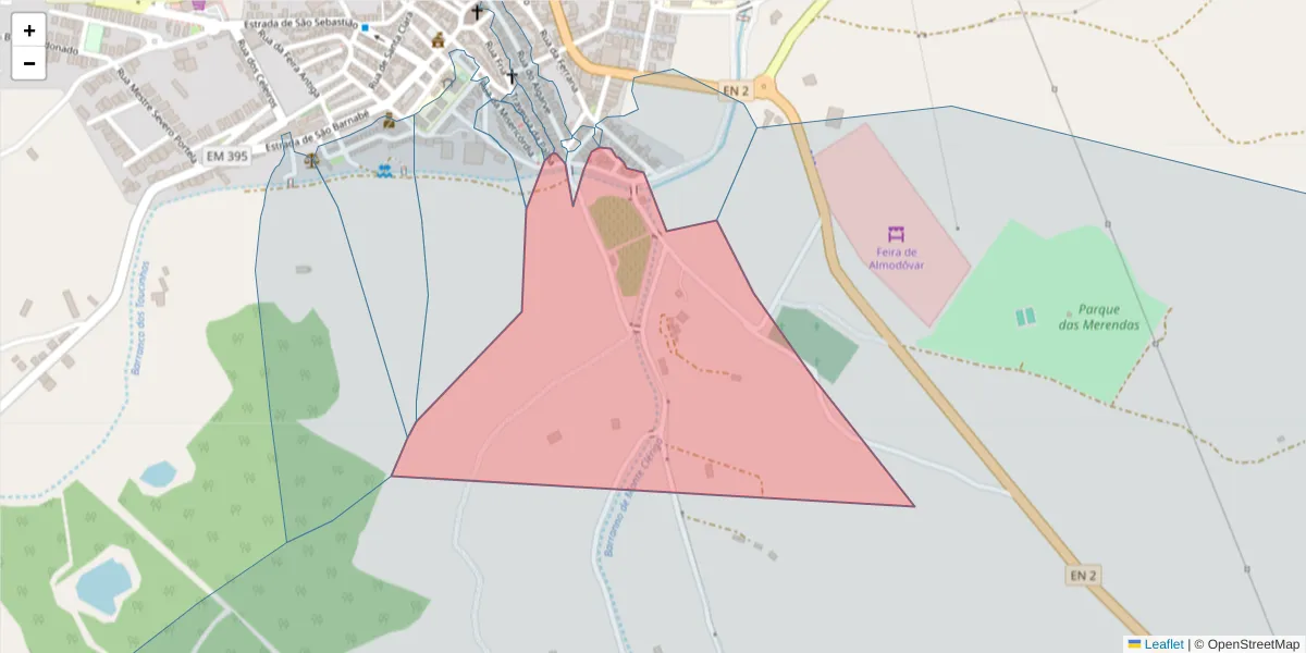 Mapa detalhado do código postal 7700-014 com limites, códigos postais vizinhos e agências dos correios