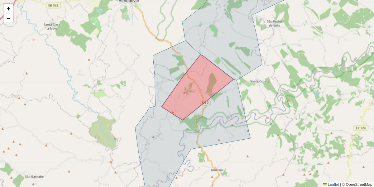 Mapa detalhado do código postal 7700-253 com limites, códigos postais vizinhos e agências dos correios