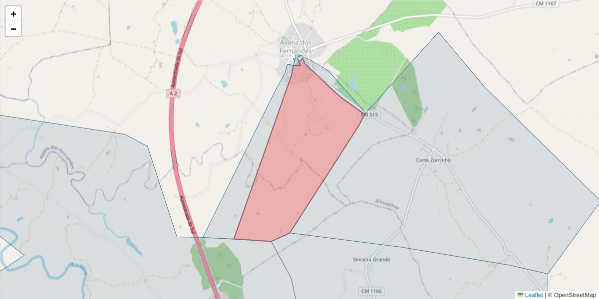 Mapa detalhado do código postal 7700-313 com limites, códigos postais vizinhos e agências dos correios