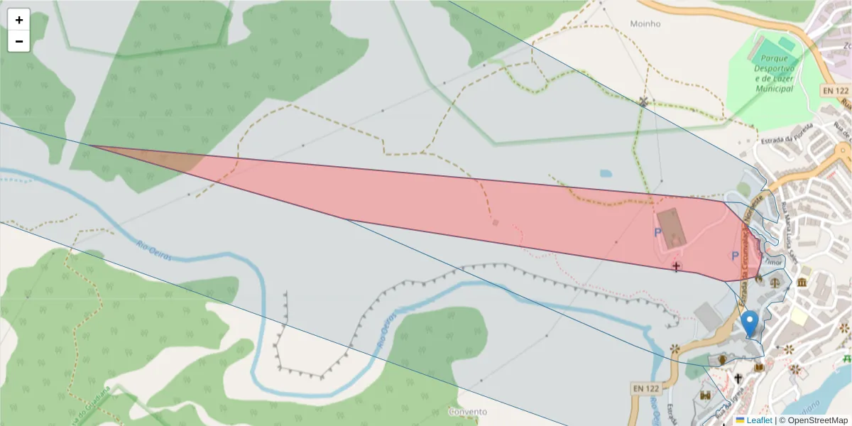 Mapa detalhado do código postal 7750-343 com limites, códigos postais vizinhos e agências dos correios