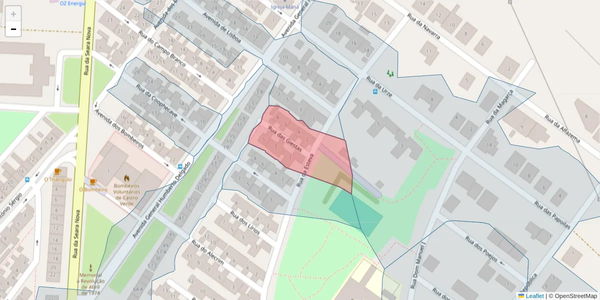 Mapa detalhado do código postal 7780-168 com limites, códigos postais vizinhos e agências dos correios