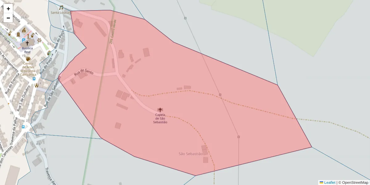 Mapa detalhado do código postal 7780-181 com limites, códigos postais vizinhos e agências dos correios