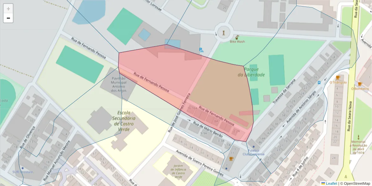 Mapa detalhado do código postal 7780-189 com limites, códigos postais vizinhos e agências dos correios