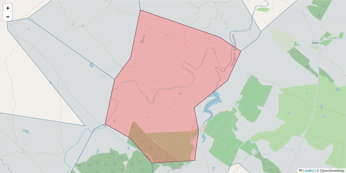 Mapa detalhado do código postal 7780-308 com limites, códigos postais vizinhos e agências dos correios