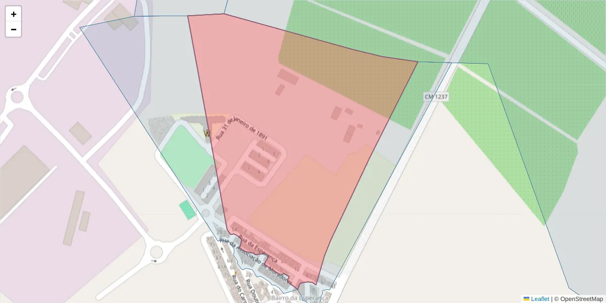 Mapa detalhado do código postal 7800-146 com limites, códigos postais vizinhos e agências dos correios