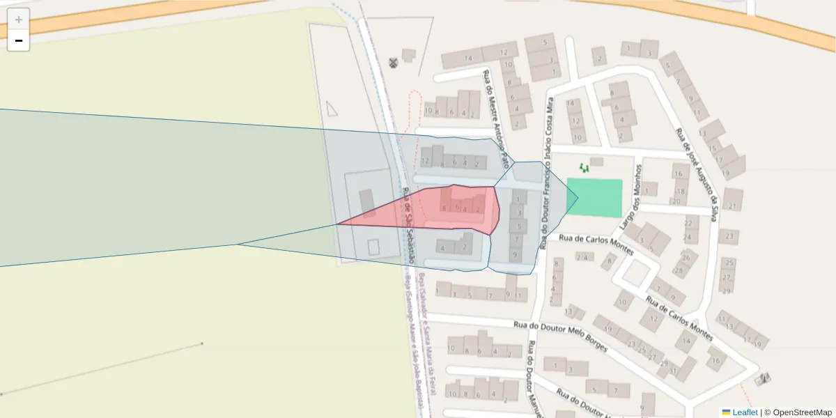 Mapa detalhado do código postal 7800-151 com limites, códigos postais vizinhos e agências dos correios