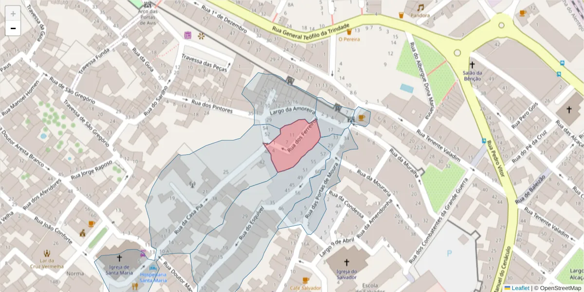 Mapa detalhado do código postal 7800-168 com limites, códigos postais vizinhos e agências dos correios