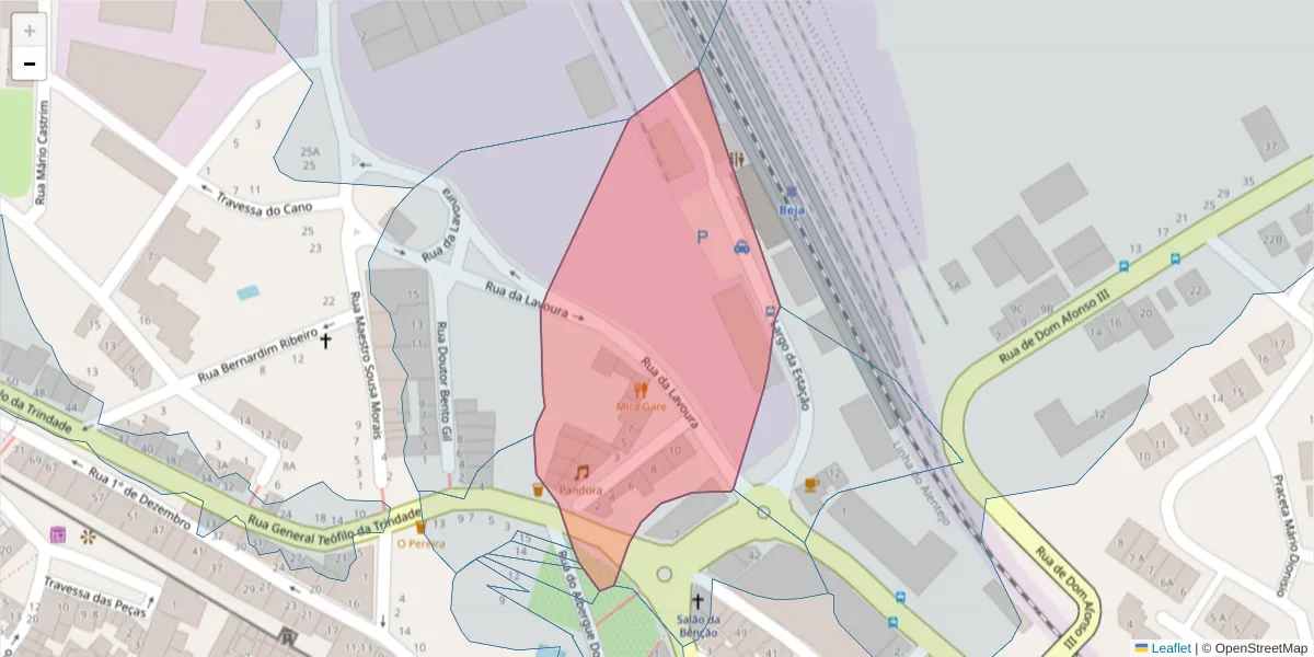 Mapa detalhado do código postal 7800-180 com limites, códigos postais vizinhos e agências dos correios